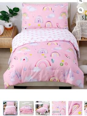 Toddler bed 4 piece comforter set